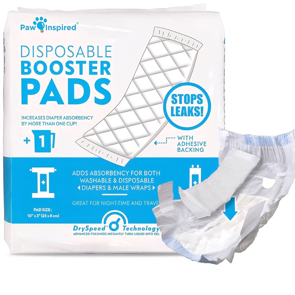 Paw Inspired Disposable Booster Pads for Dog Diapers and Male Wraps 10x3 In
H737